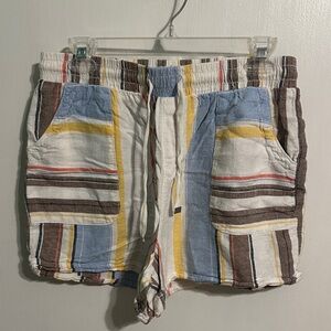 Time and Tru Multicolor Striped Women's Cargo‎ Shorts size small